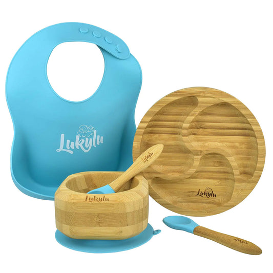 Bamboo Suction Plates for Baby -5pc Set