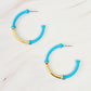 Color Coated Bamboo Hoop Earrings
