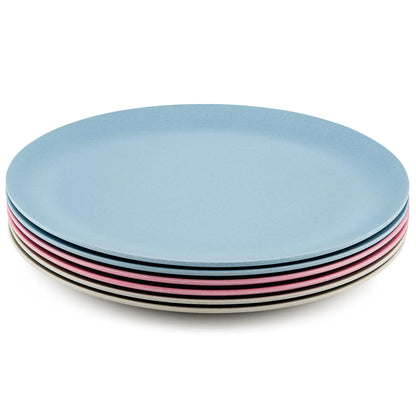 8 Inch Bamboo Plates - Set of 6