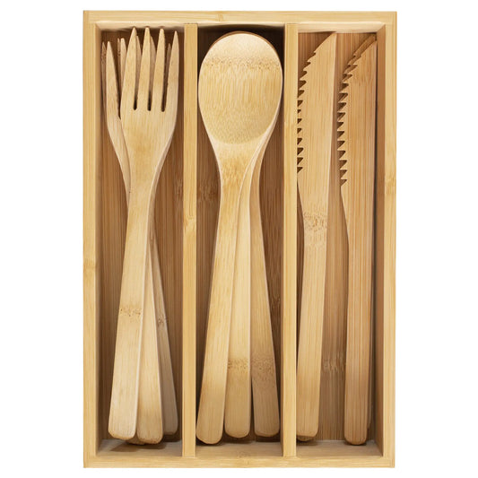 Totally Bamboo 12-Piece Reusable Set (Dishwasher Safe)
