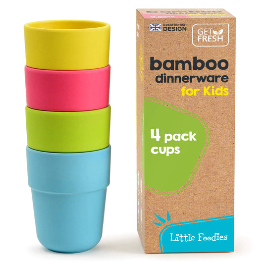 Bamboo Kids Cups 4 Pack Set Stackable