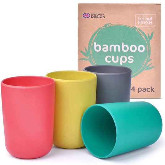 Bamboo Kids Cups Set – 4-pack Reusable